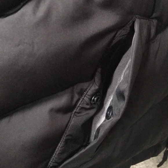 Lands’ End black down jacket, gently used. - Picture 4 of 5